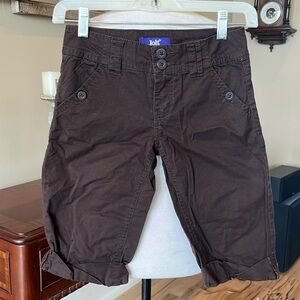 Brown Pants Cotton Capri Crop Girls 10 Jolt